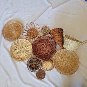 Handcrafted Woven Basket Set - Natural Tones
